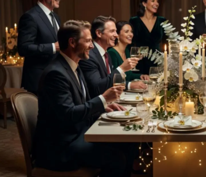 Ospiti che socializzano durante un evento privato elegante