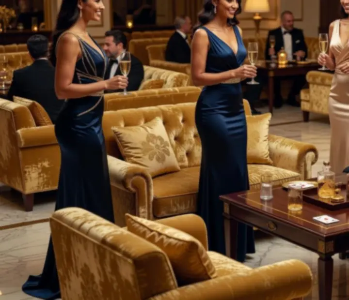 Evento VIP con ospiti elegantemente vestiti e atmosfera di lusso