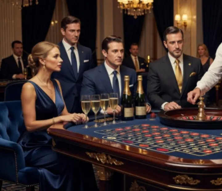 Tavolo roulette scenografico per serata a tema casinò
